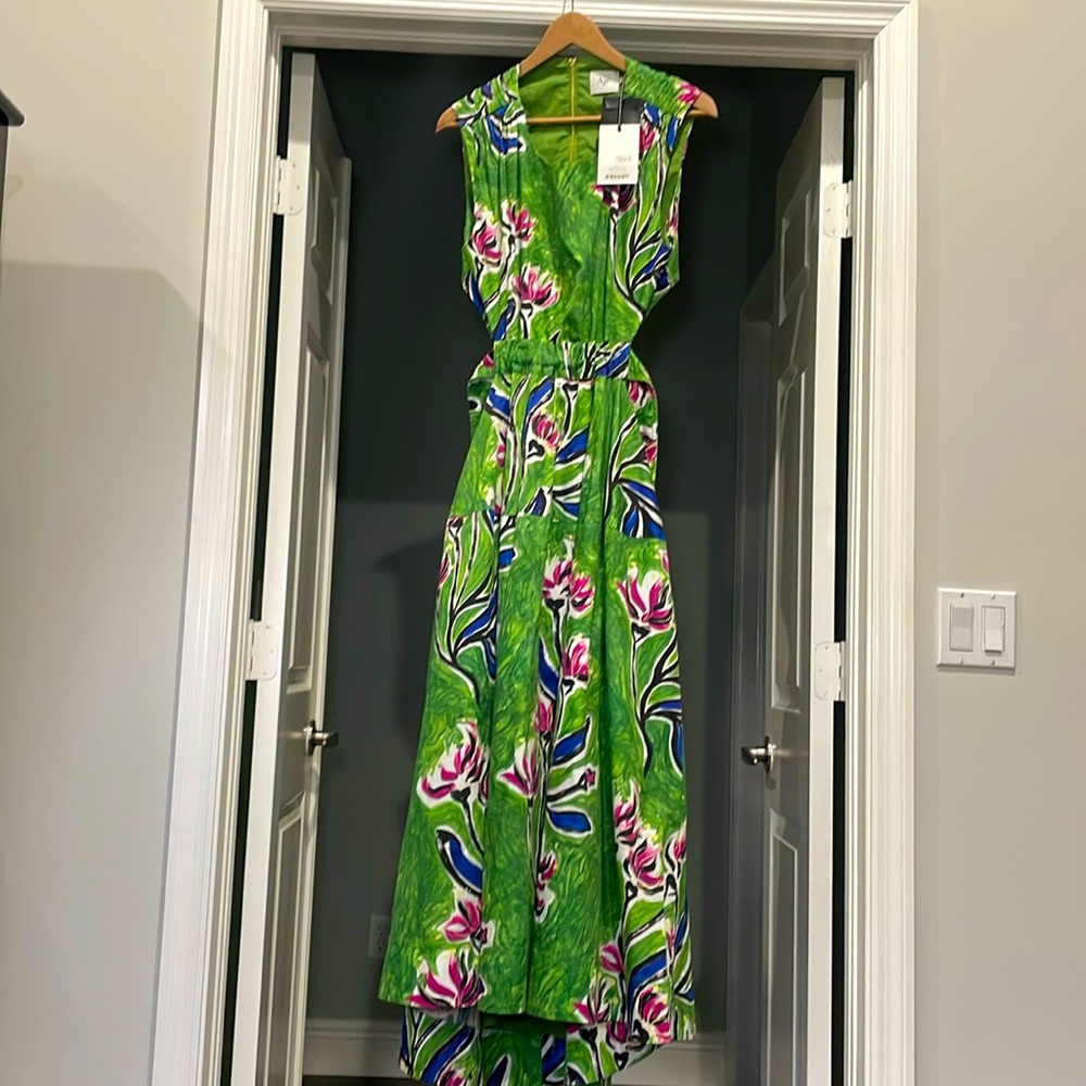 AJE Zorina tie-detail midi dress | Size AU 12/US 8 | NWT